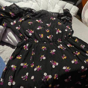 Black floral dress